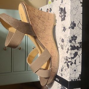 Cork wedge sandals